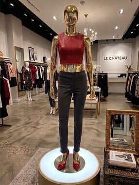 LE CHATEAU Charcoal Skinny Pants With Side Zipper 🖤